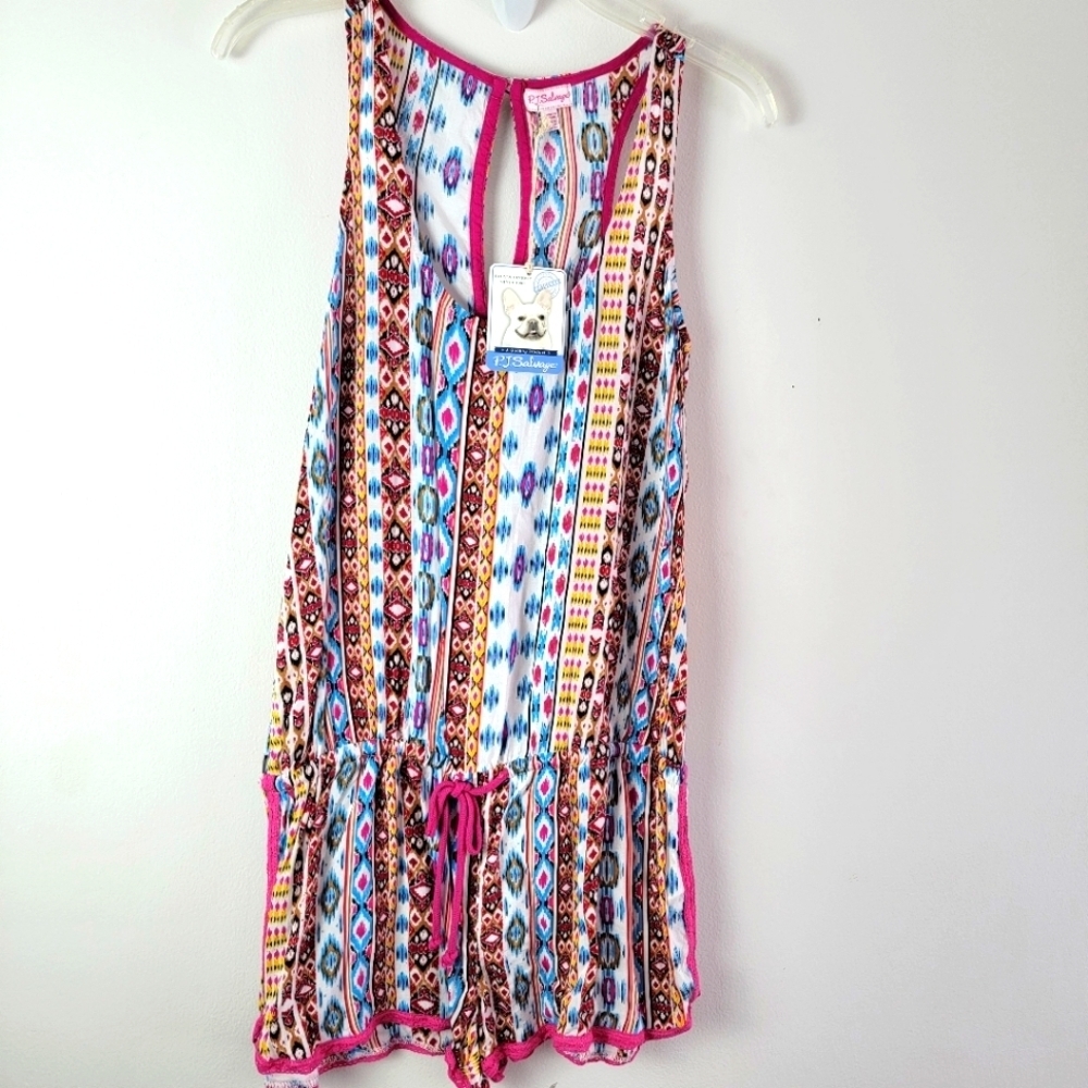 PJ Salvage Southwest Romper Jumper Rayon Shorts Small
